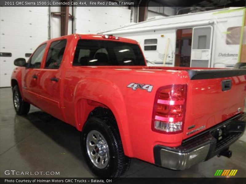 Fire Red / Dark Titanium 2011 GMC Sierra 1500 SL Extended Cab 4x4