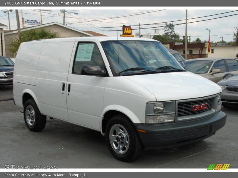 Summit White / Navy Blue 2003 GMC Safari Cargo Van