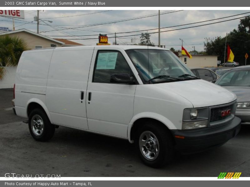 Summit White / Navy Blue 2003 GMC Safari Cargo Van