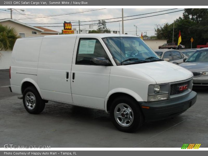 Summit White / Navy Blue 2003 GMC Safari Cargo Van