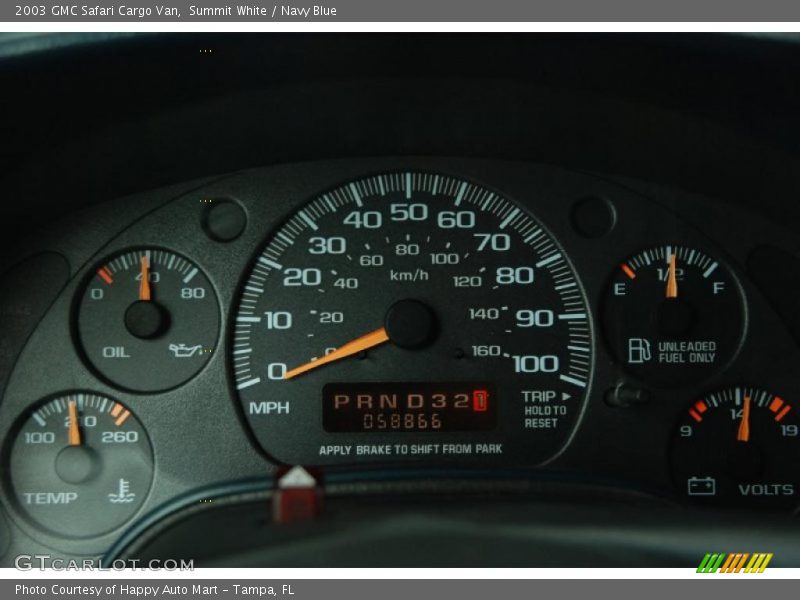 Summit White / Navy Blue 2003 GMC Safari Cargo Van