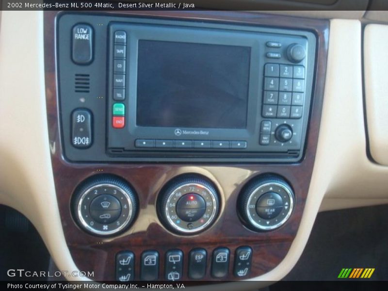 Controls of 2002 ML 500 4Matic