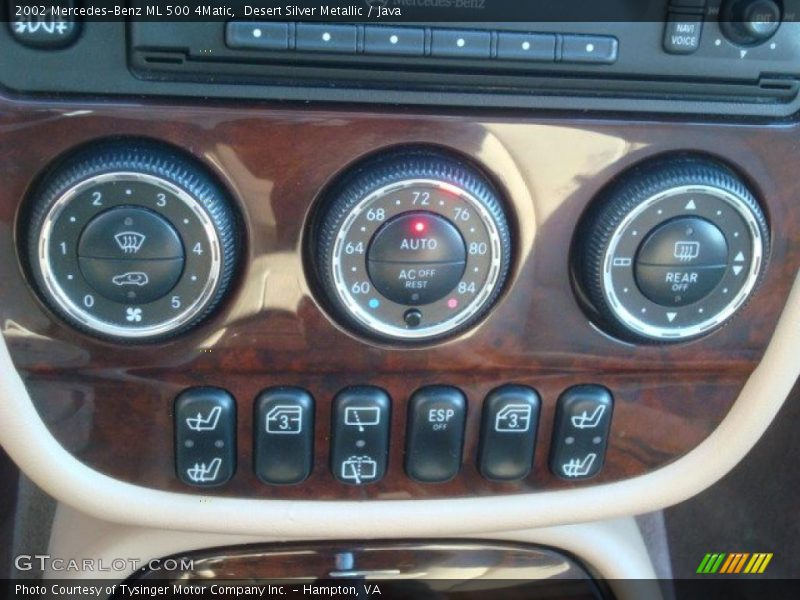 Controls of 2002 ML 500 4Matic