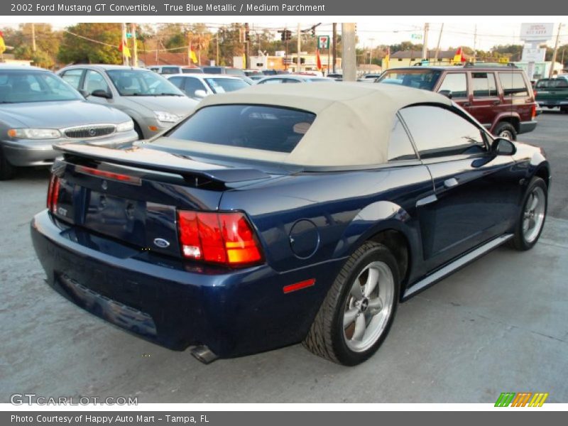 True Blue Metallic / Medium Parchment 2002 Ford Mustang GT Convertible