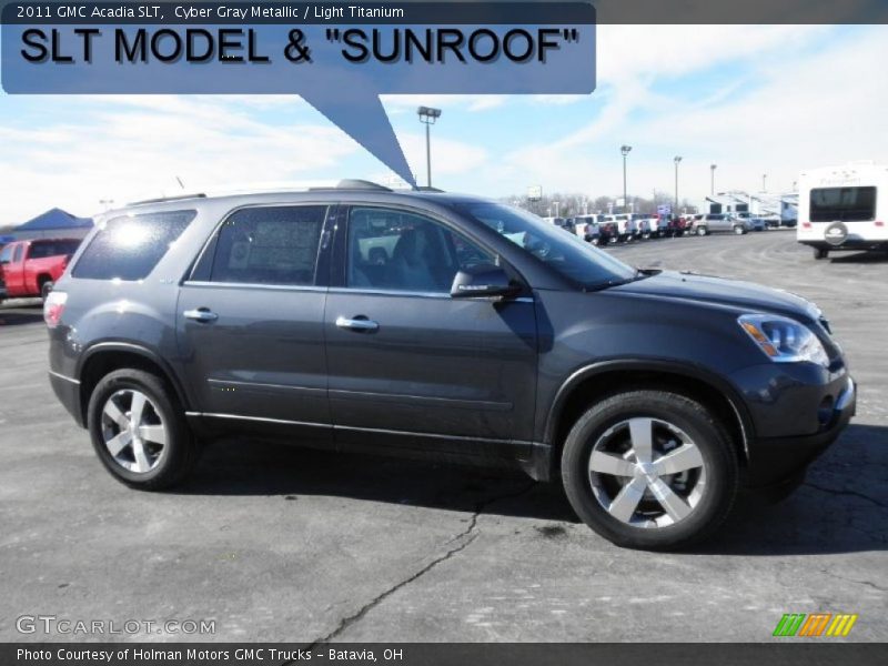 Cyber Gray Metallic / Light Titanium 2011 GMC Acadia SLT