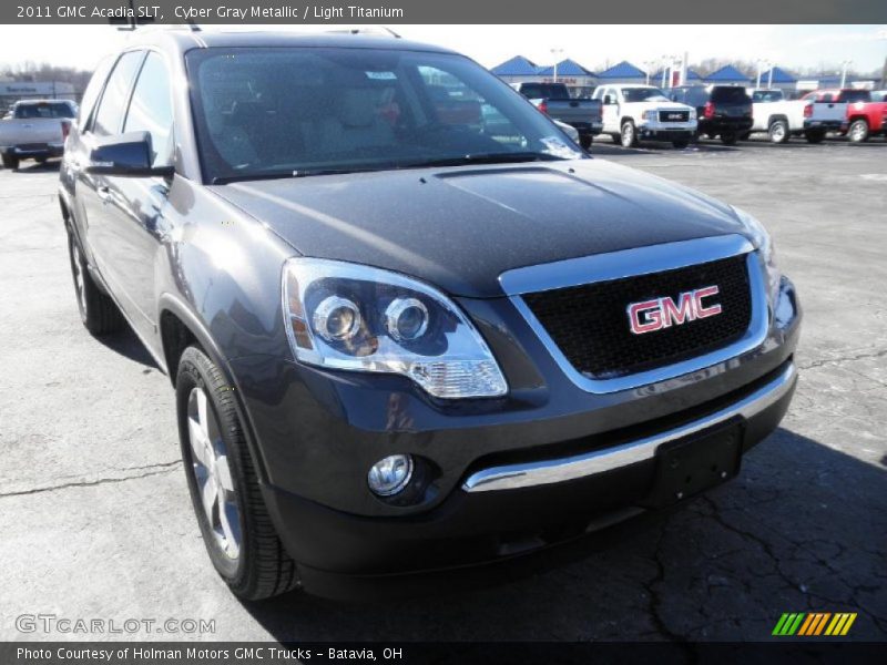 Cyber Gray Metallic / Light Titanium 2011 GMC Acadia SLT
