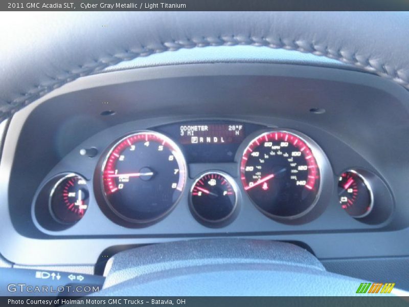 Cyber Gray Metallic / Light Titanium 2011 GMC Acadia SLT