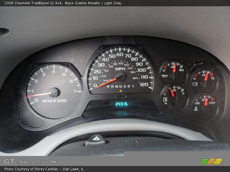 Black Granite Metallic / Light Gray 2008 Chevrolet TrailBlazer LS 4x4