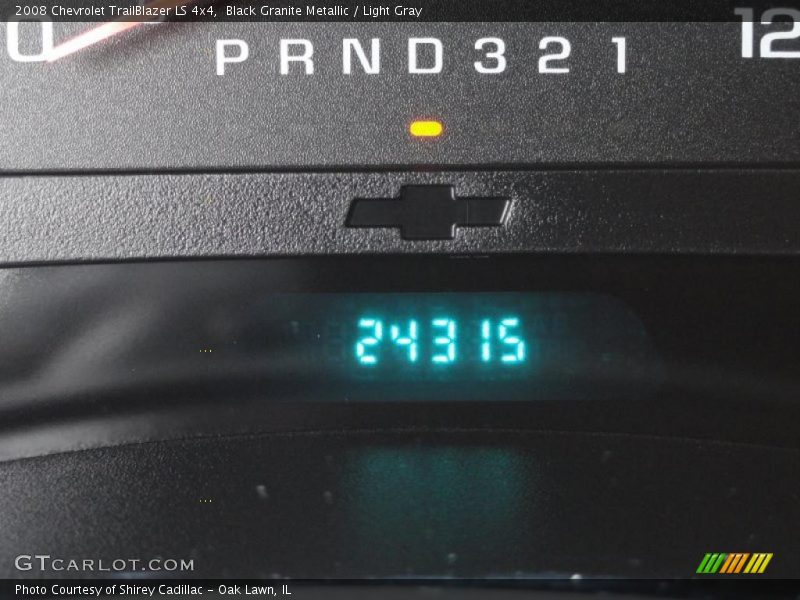 Black Granite Metallic / Light Gray 2008 Chevrolet TrailBlazer LS 4x4