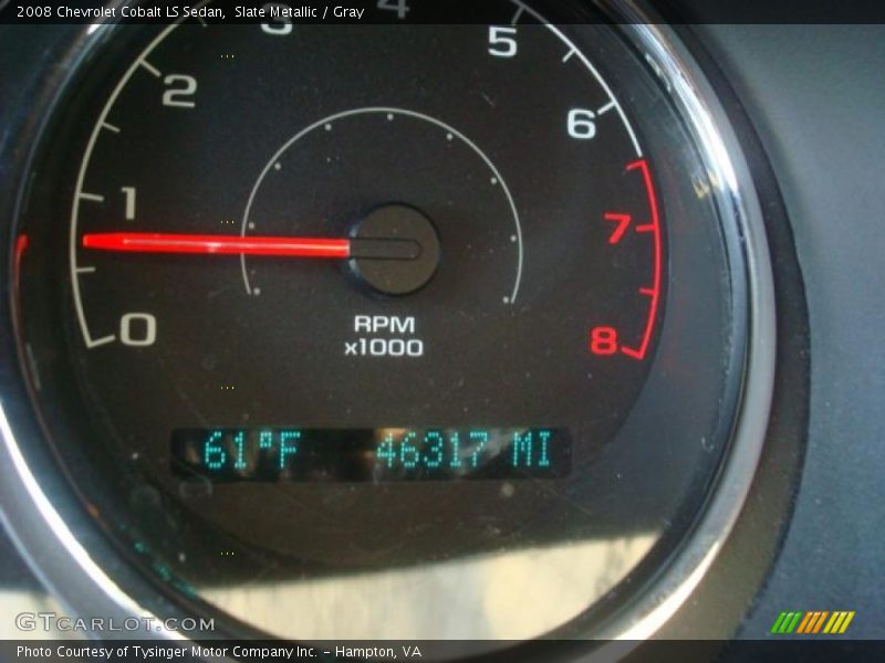 Slate Metallic / Gray 2008 Chevrolet Cobalt LS Sedan