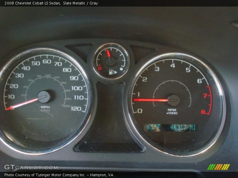 Slate Metallic / Gray 2008 Chevrolet Cobalt LS Sedan