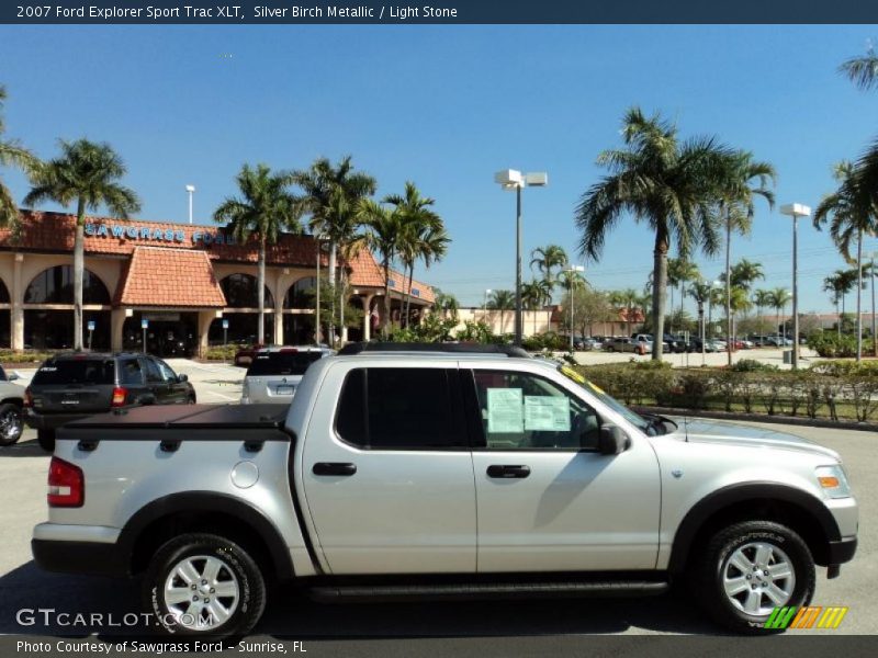 Silver Birch Metallic / Light Stone 2007 Ford Explorer Sport Trac XLT