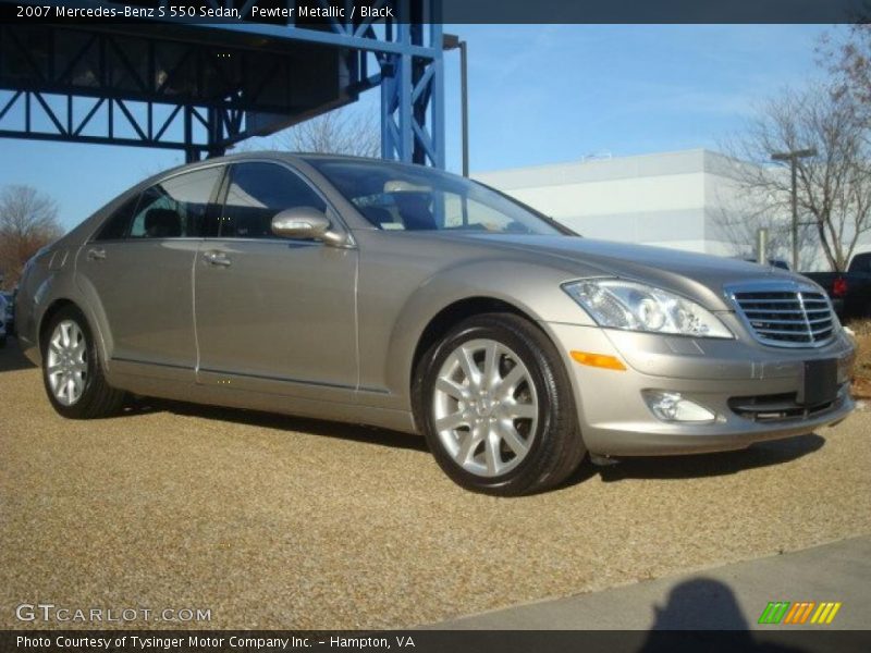 Pewter Metallic / Black 2007 Mercedes-Benz S 550 Sedan