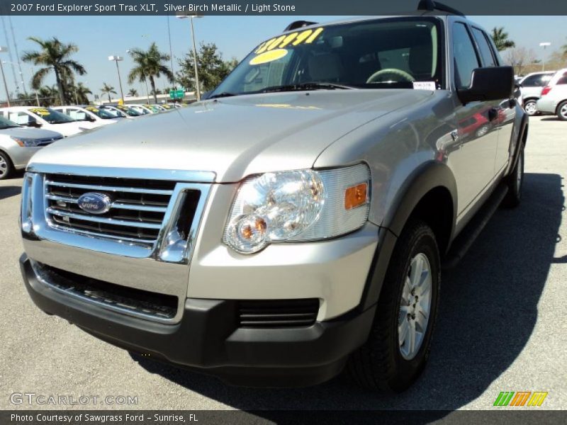 Silver Birch Metallic / Light Stone 2007 Ford Explorer Sport Trac XLT