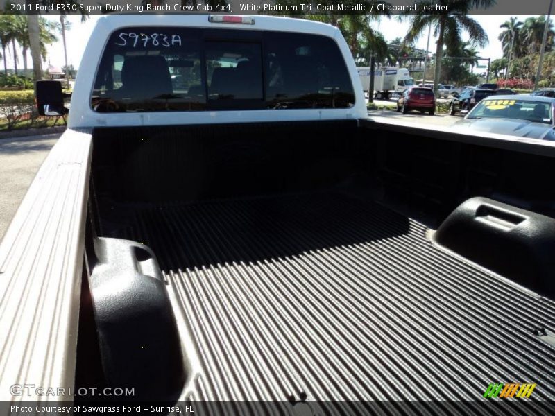 White Platinum Tri-Coat Metallic / Chaparral Leather 2011 Ford F350 Super Duty King Ranch Crew Cab 4x4