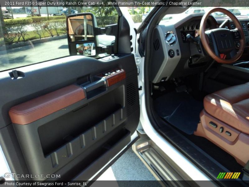 White Platinum Tri-Coat Metallic / Chaparral Leather 2011 Ford F350 Super Duty King Ranch Crew Cab 4x4