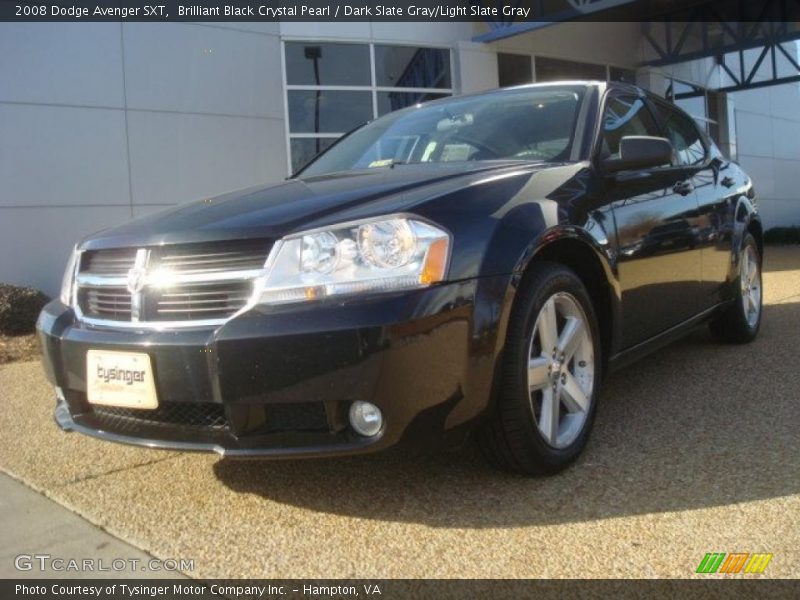 Brilliant Black Crystal Pearl / Dark Slate Gray/Light Slate Gray 2008 Dodge Avenger SXT