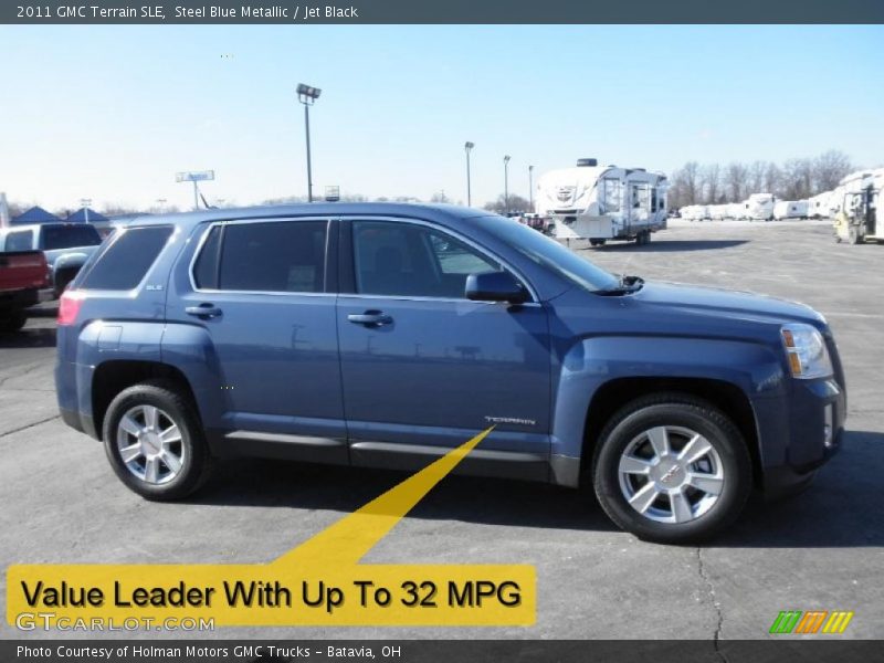 Steel Blue Metallic / Jet Black 2011 GMC Terrain SLE