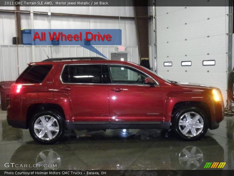 Merlot Jewel Metallic / Jet Black 2011 GMC Terrain SLE AWD