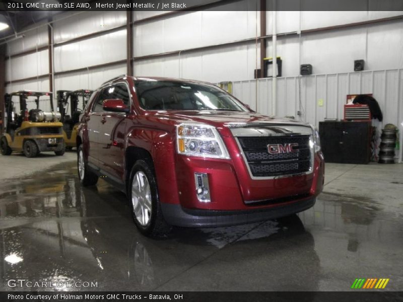 Merlot Jewel Metallic / Jet Black 2011 GMC Terrain SLE AWD