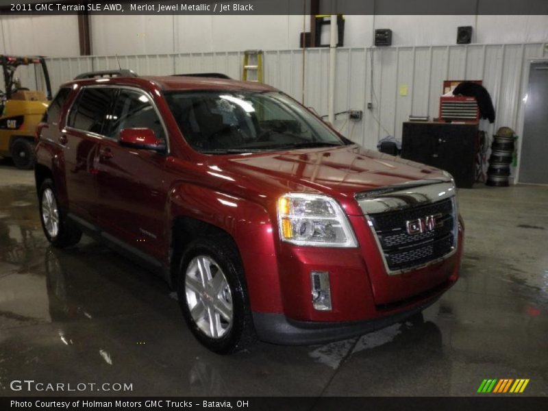 Merlot Jewel Metallic / Jet Black 2011 GMC Terrain SLE AWD