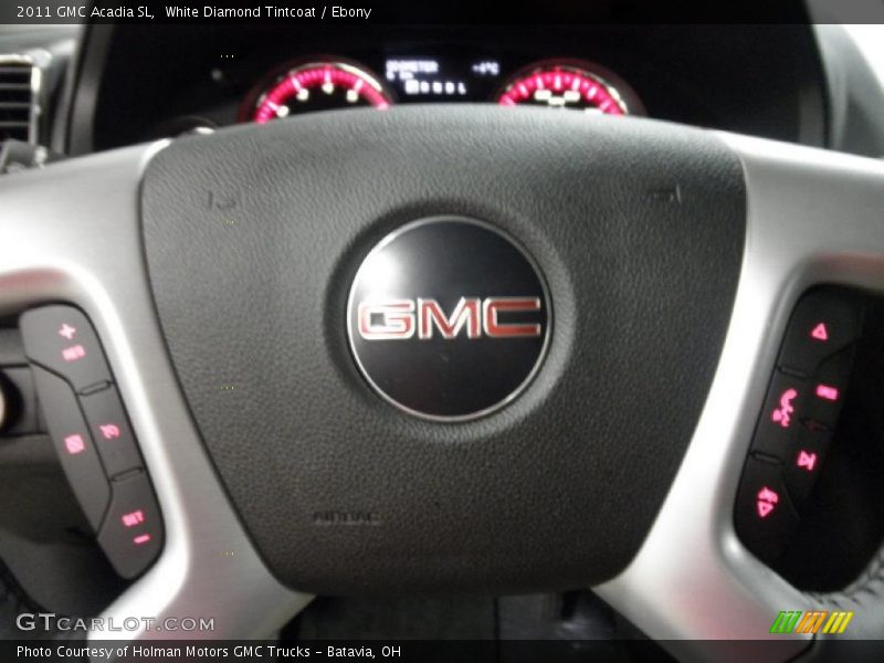 White Diamond Tintcoat / Ebony 2011 GMC Acadia SL