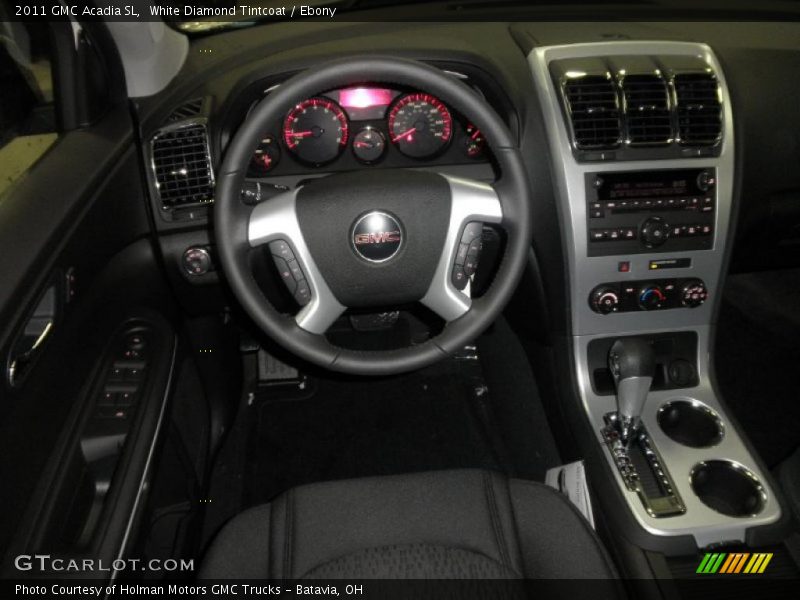 White Diamond Tintcoat / Ebony 2011 GMC Acadia SL