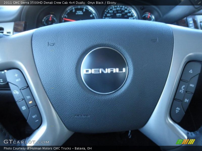 Onyx Black / Ebony 2011 GMC Sierra 3500HD Denali Crew Cab 4x4 Dually