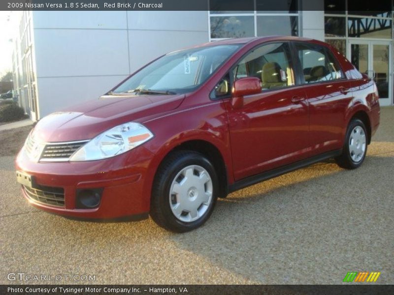 Red Brick / Charcoal 2009 Nissan Versa 1.8 S Sedan