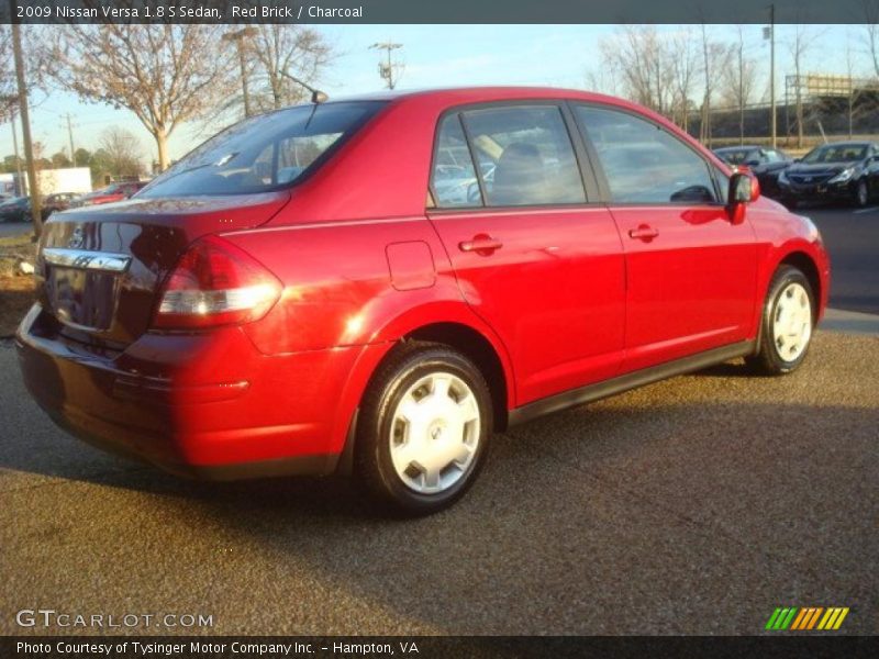 Red Brick / Charcoal 2009 Nissan Versa 1.8 S Sedan
