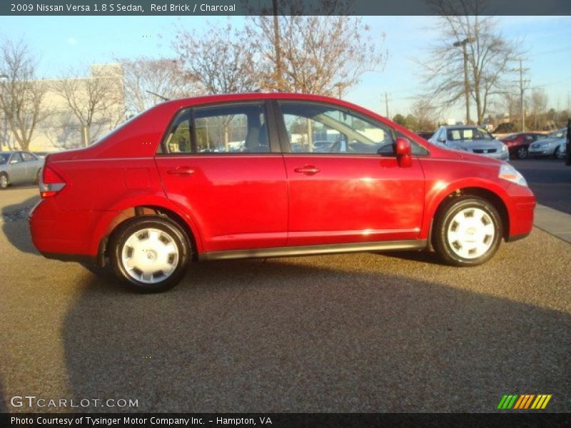 Red Brick / Charcoal 2009 Nissan Versa 1.8 S Sedan