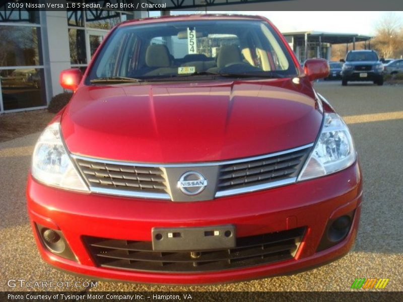 Red Brick / Charcoal 2009 Nissan Versa 1.8 S Sedan