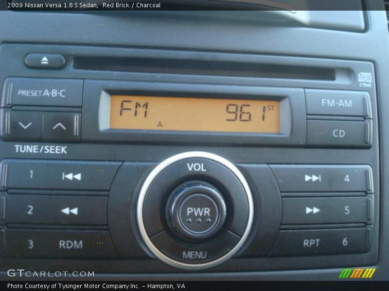 Red Brick / Charcoal 2009 Nissan Versa 1.8 S Sedan