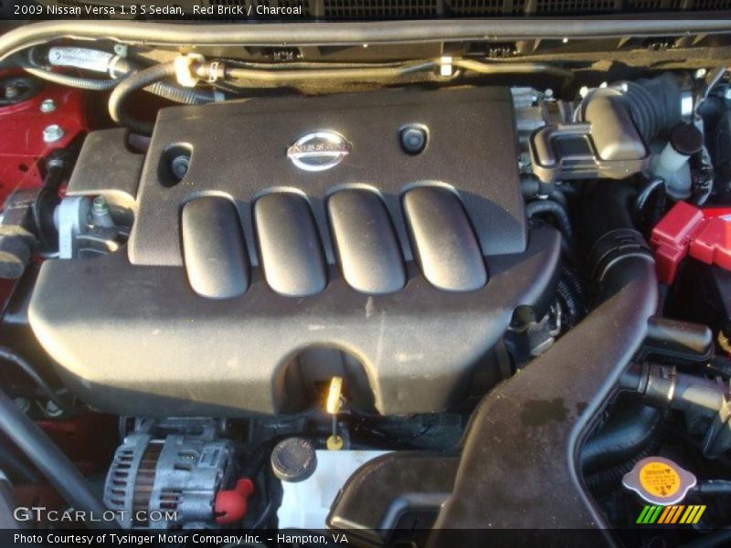 Red Brick / Charcoal 2009 Nissan Versa 1.8 S Sedan