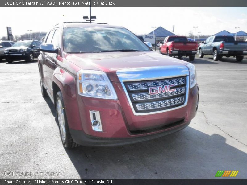 Merlot Jewel Metallic / Jet Black 2011 GMC Terrain SLT AWD