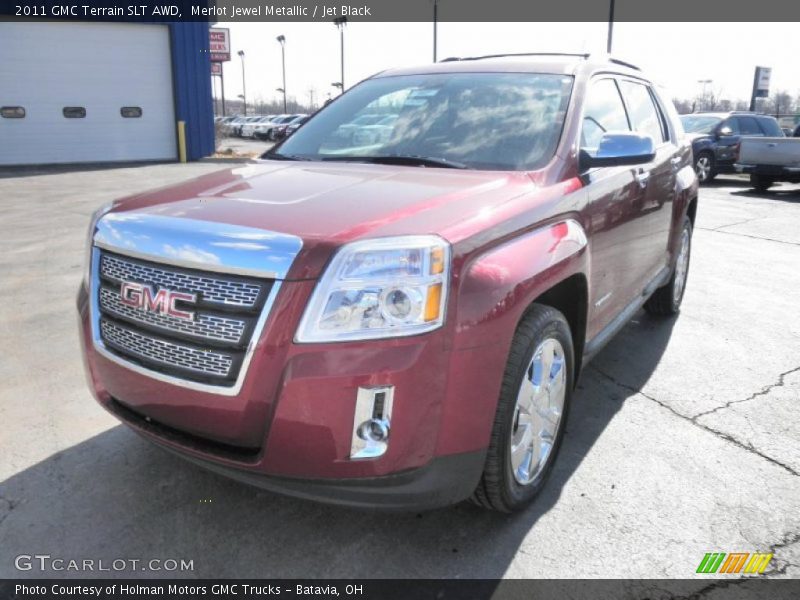 Merlot Jewel Metallic / Jet Black 2011 GMC Terrain SLT AWD