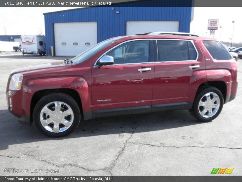 Merlot Jewel Metallic / Jet Black 2011 GMC Terrain SLT AWD