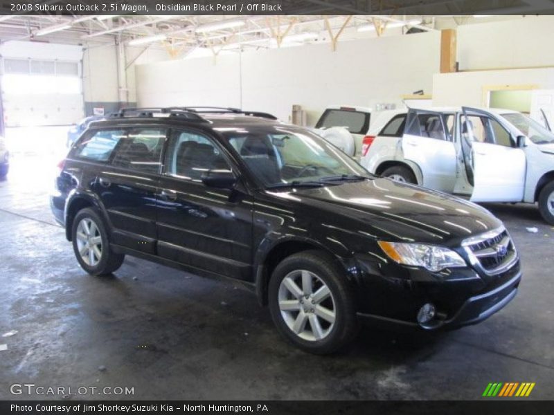 Obsidian Black Pearl / Off Black 2008 Subaru Outback 2.5i Wagon