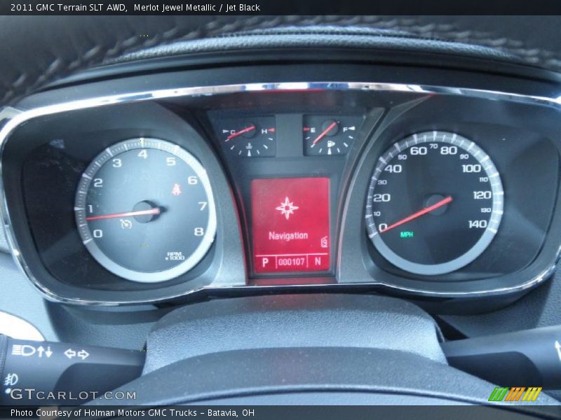 Merlot Jewel Metallic / Jet Black 2011 GMC Terrain SLT AWD