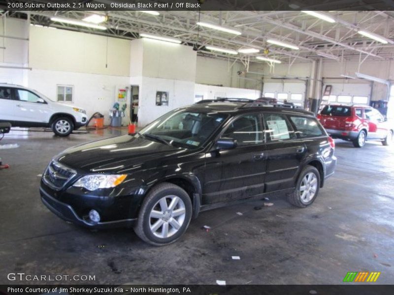 Obsidian Black Pearl / Off Black 2008 Subaru Outback 2.5i Wagon