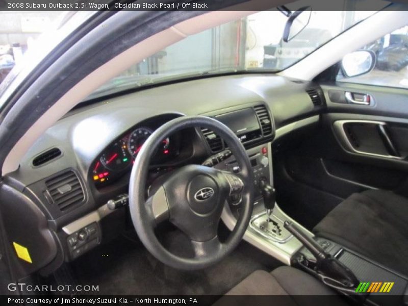 Obsidian Black Pearl / Off Black 2008 Subaru Outback 2.5i Wagon