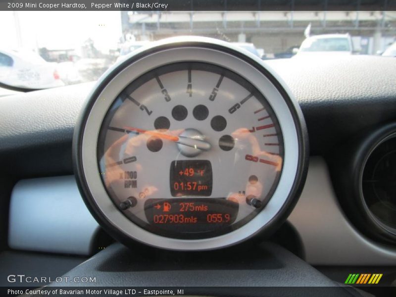 Pepper White / Black/Grey 2009 Mini Cooper Hardtop
