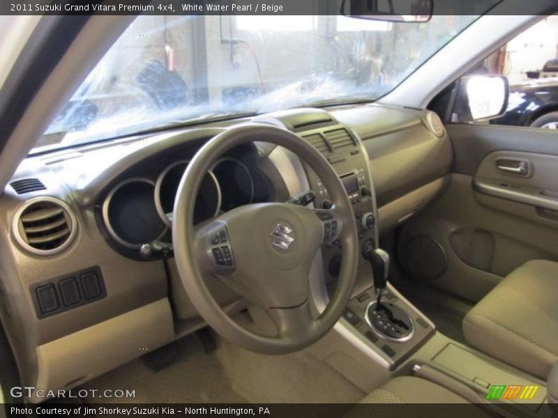White Water Pearl / Beige 2011 Suzuki Grand Vitara Premium 4x4