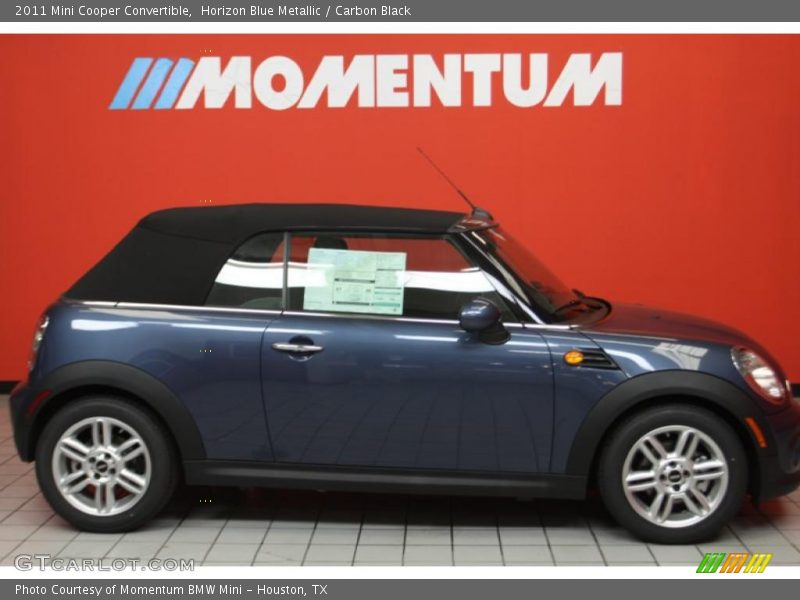 Horizon Blue Metallic / Carbon Black 2011 Mini Cooper Convertible