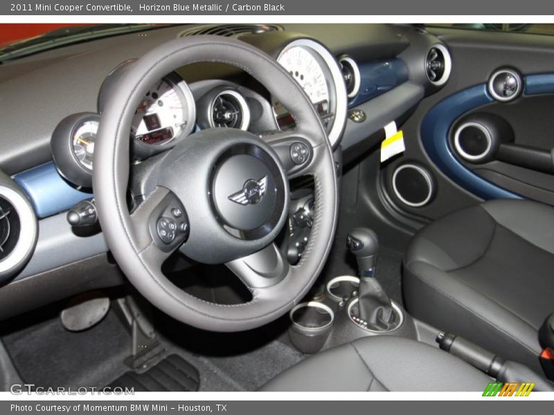 Horizon Blue Metallic / Carbon Black 2011 Mini Cooper Convertible