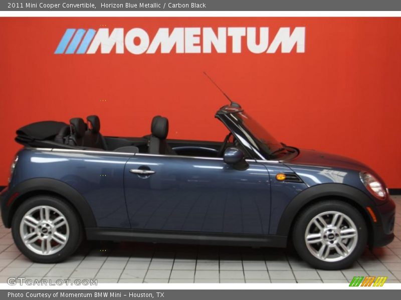 Horizon Blue Metallic / Carbon Black 2011 Mini Cooper Convertible