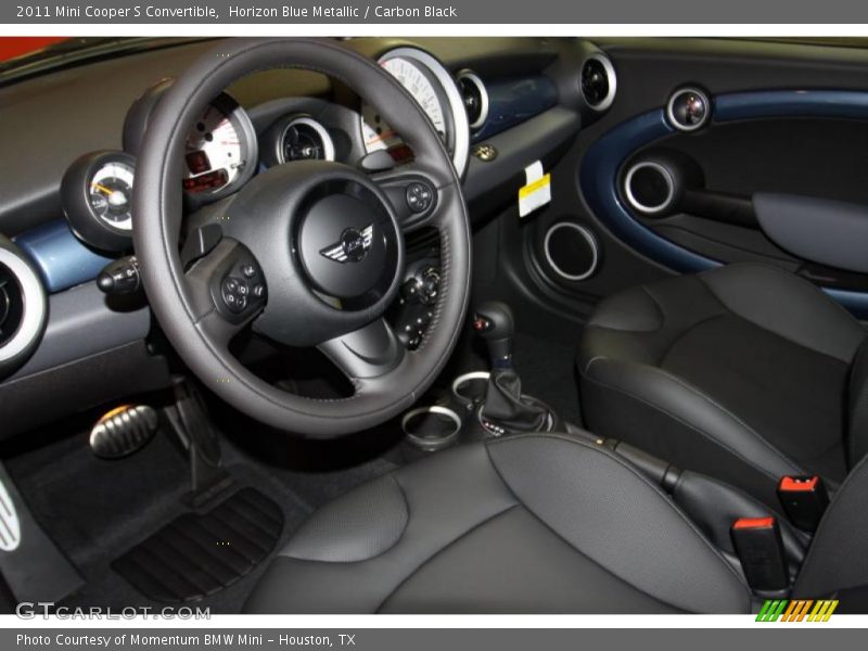 Horizon Blue Metallic / Carbon Black 2011 Mini Cooper S Convertible
