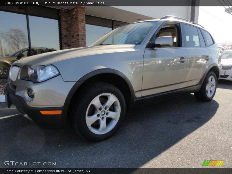 Platinum Bronze Metallic / Sand Beige 2007 BMW X3 3.0si