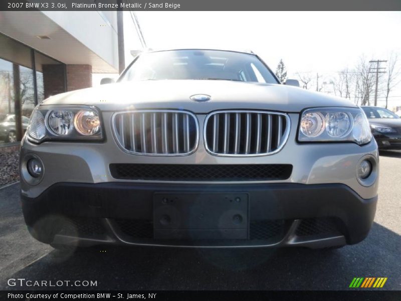 Platinum Bronze Metallic / Sand Beige 2007 BMW X3 3.0si