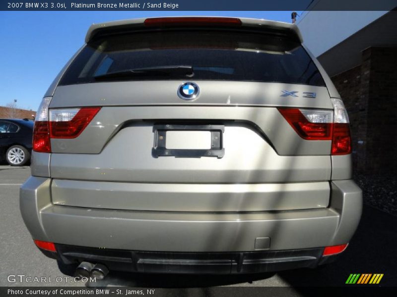 Platinum Bronze Metallic / Sand Beige 2007 BMW X3 3.0si